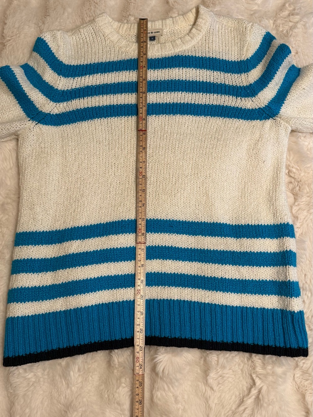 Court & Rowe Super Soft 100% Cotton Striped Sweater Size Small Coastal Preppy - Picture 4 of 8